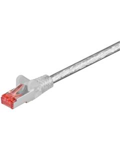CAT 6 patchkabel S/FTP (PiMF), transparent, 0,25m