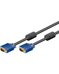 Full HD SVGA monitor kabel, blue-sort, 3m,
