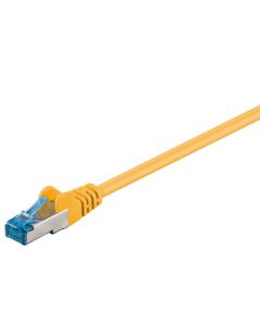 CAT 6a patchkabel S/FTP (PiMF), gul, 0,5m