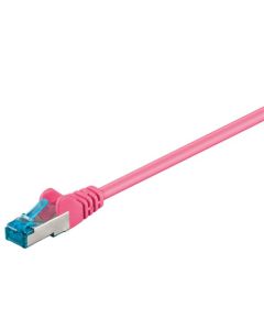 CAT 6a patchkabel S/FTP (PiMF), magenta, 0,5m