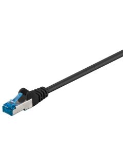 CAT 6a patchkabel S/FTP (PiMF), sort, 0,5m