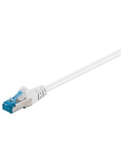 CAT 6a patchkabel S/FTP (PiMF), hvid, 0,5m