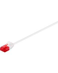 CAT 6 Tynd patchkabel U/UTP,hvid, 0,5m