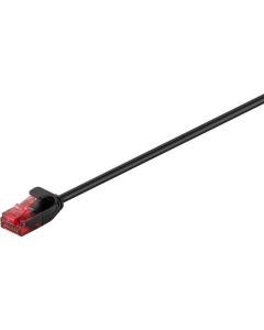 CAT 6 Tynd patchkabel U/UTP,sort, 15m