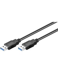 USB 3,0 SuperSpeed kabel, sort, 3m,