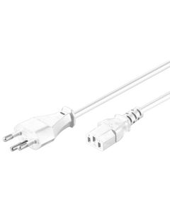 strømforsyning Ledning, Schweiz, 2 m, hvid