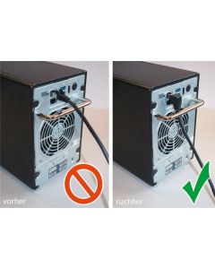 CAT 5e patchkabel 1x 90°vinklet, F/UTP, sort, 3m