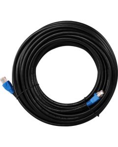 CAT 6 Udendørs-patchkabel, U/UTP, sort, 60 m