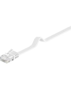 CAT 6 fladt patchkabel, U/UTP, hvid, 10m