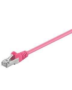 CAT 5e patchkabel, SF/UTP, magenta, 0,25m