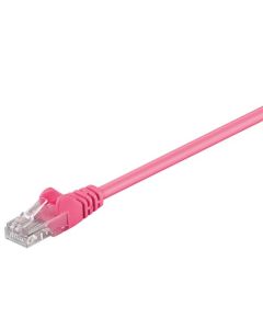 CAT 5e patchkabel, U/UTP, magenta, 1m
