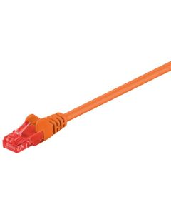 CAT 6 patchkabel, U/UTP, orange, 0,5m