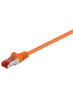 CAT 6 patchkabel S/FTP (PiMF), orange, 0,5m