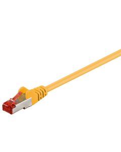 CAT 6 patchkabel S/FTP (PiMF), gul, 1m
