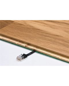 CAT 6a fladt netværkskabel U/UTP, sort, 3m
