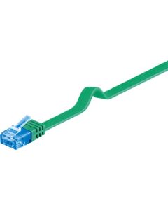 CAT 6a fladt netværkskabel U/UTP, grøn, 5m