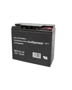 Multipower MP22-12I 12V 22Ah forbrugs batteri til golfvogn