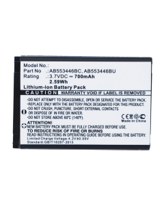 Batteri AB553446 til bl.a. Samsung ET-E3300 (Kompatibelt)