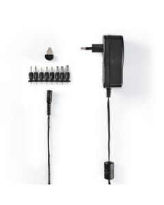Nedis Universal AC Power Adapter 7.5 W 1.10 m Maksimal udgangsstrøm pr. port: 1.5 A Sort