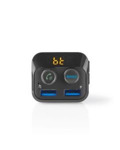 Nedis FM-sender til bilen  Bluetooth®  Basforstærkning  MicroSD-kortstik  Håndfri opkald  2 x USB