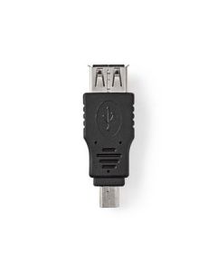 Nedis USB 2.0-adapter   Mini-hanstik med 5 ben   A-hunstik   Sort