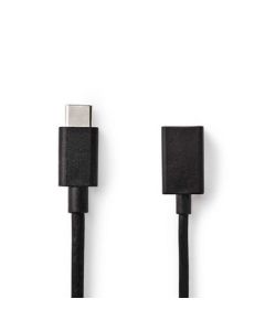 Nedis USB 3.2 Gen 1-kabel   Type-C-hanstik   A-hunstik   015 m   Sort