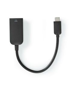 Nedis USB-adapter   USB 3.2 Gen 1   USB Type-C Han   HDMI Hun   0.20 m   Runde   Nikkelplateret   PVC   Sort   Plastikpose