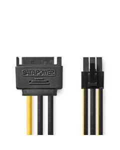 Nedis Internt strømkabel   SATA-hanstik med 15 ben   PCI Express-hunstik   015 m   Forskellige