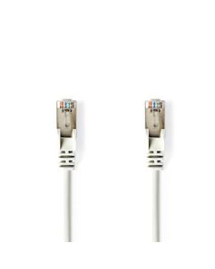 Nedis Cat 5e kabel   UTP   RJ45 (8P8C) Hanstik   RJ45 (8P8C) Hanstik   3.00 m   Runde   PVC   Hvid   Plastikpose
