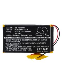 Batteri til Fiio forstærker EO7K - 3,7V