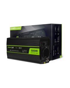 Green Cell Inverter til bil 24V til 230V, 500W/1000W Ren sinus