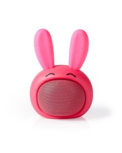 Nedis Bluetooth® højttaler  Batteriets afspilningstid: Op til 3 Timer  Håndholdt design  9 W  Mono  Indbygget mikrofon  Kan parres  Animaticks Robby Rabbit  Pink