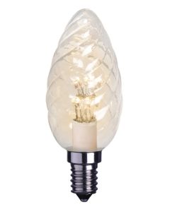 Decoline E14 0,9W LED-pære dekorativ (Klar) Meget varm hvid (2100K)