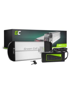 Green Cell Elcykelbatteri, til E-bike 36V 10Ah E-Bike Li-Ion Rear Rack med lader