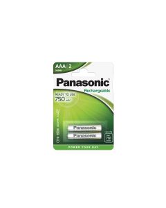 Panasonic Genopladelige, AAA, NiMH, 750mAh, 2stk