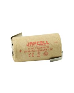 Japcell JC-SUB-C med Z loddeflige - 3000 mAh (Papersleeve)
