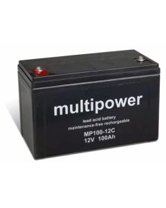 Multipower 12V - 110Ah, forbrugs batteri til el-drevne køretøjer