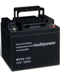 Multipower 12V - 50Ah batteri til el-drevne køretøjer