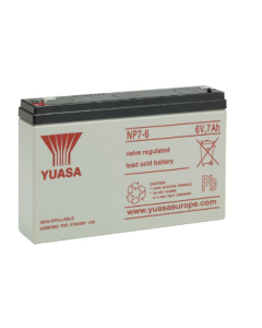 Yuasa NP7-6 Blybatteri - 6V 7Ah (4,8mm)