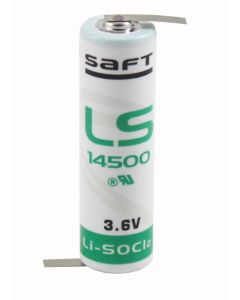 SAFT LS14500 / AA / CR-SL760 / 3.6V / Lithium batteri - med loddeflige (1 stk.)