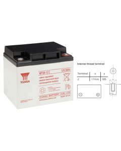 NP38-12 Yuasa Blybatteri