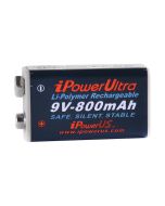 iPowerUS 9V 800mAh Genopladeligt Li-Polymer Batteri (1 stk.)