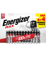 Energizer Max AAA / E92 Batterier (12 Stk. Blister) (8+4)