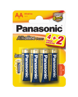 Panasonic Alkaline Power AA Batterier - 6 Stk. Blister