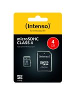 Intenso® 4GB Micro SD Hukommelseskort Incl. adapter