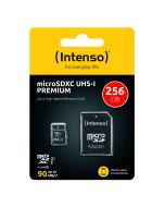 Intenso® 256 GB Micro SD Hukommelseskort Incl. adapter Class 10, U1
