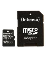 Intenso® 128GB Micro SD UHS-I Prof. Hukommelseskort inkl. Adapter