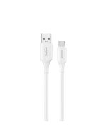 Dudao L2SM USB-A 2.0 til Micro USB lade- og datakabel, hvid, 1,2m