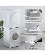 Stableramme m/ udtrækshylde (8 kg) til vaskemaskine/tørretumbler