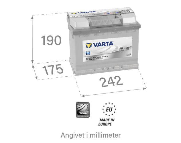 Køb VARTA D15 (Bilbatteri) → Hurtig & Billig levering